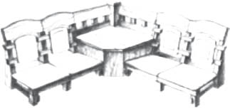 Деревянный кухонный уголок модель Отдых