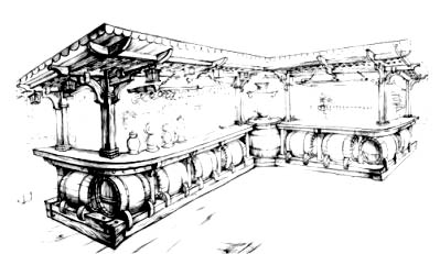 Деревянная барная стойка модель Таверна