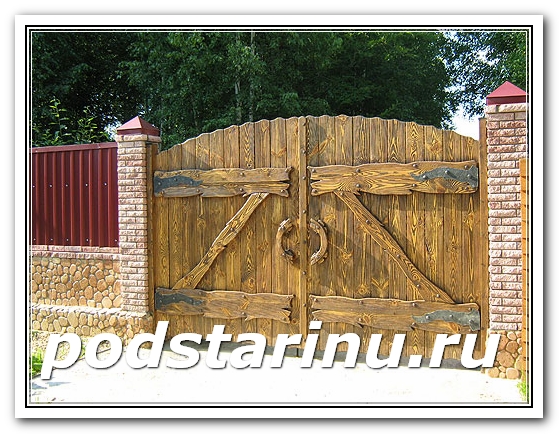 Деревянные ворота своими руками для забора