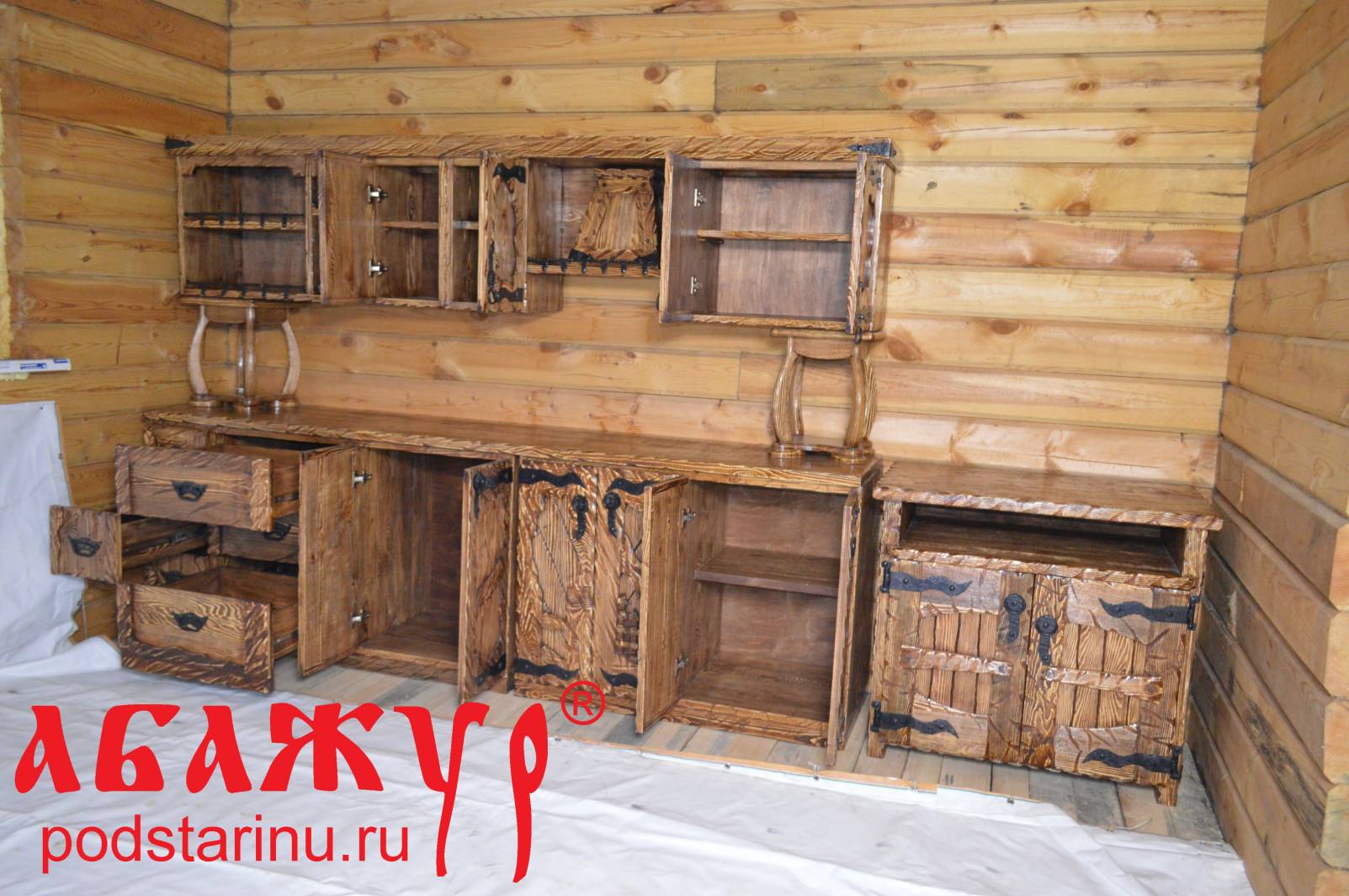 Самодельные кухни из дерева фото своими руками 80