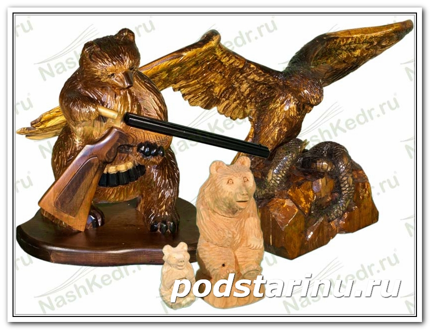 Резные сувениры из дерева