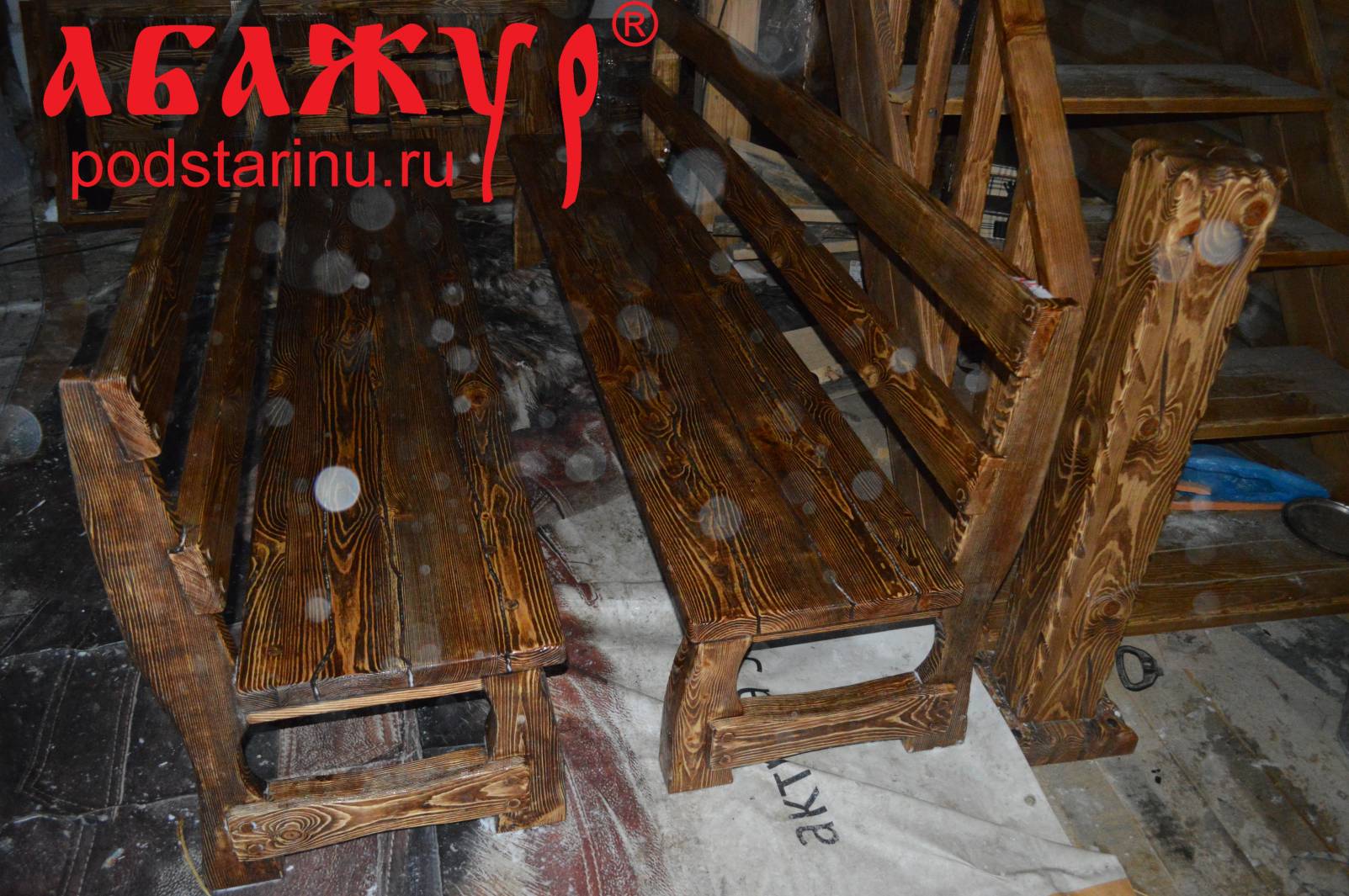 Скамейки своими руками под старину 7