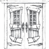 Деревянная дверь в стиле кантри Кантри 304