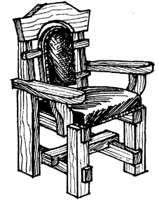 Деревянное кресло из сосны