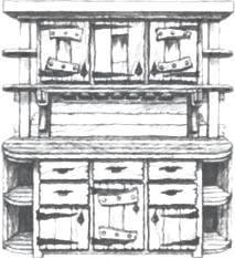 Деревянный кухонный шкаф Забава