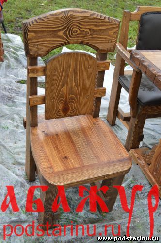 Стул "Портос" из состаренного дерева (массив сосны), мебель под старину.Состаренная мебель, мебель из дерева, мебель из массива.