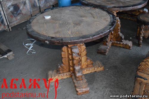 Стол под старину "Колобок" из состаренного дерева (массив сосны), мебель под старину.Состаренная мебель, мебель из дерева, мебель из массива.
